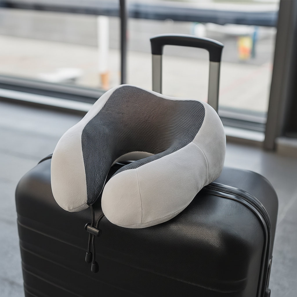 Ergonomisches U-förmiges Nackenkissen mit Memory-Foam