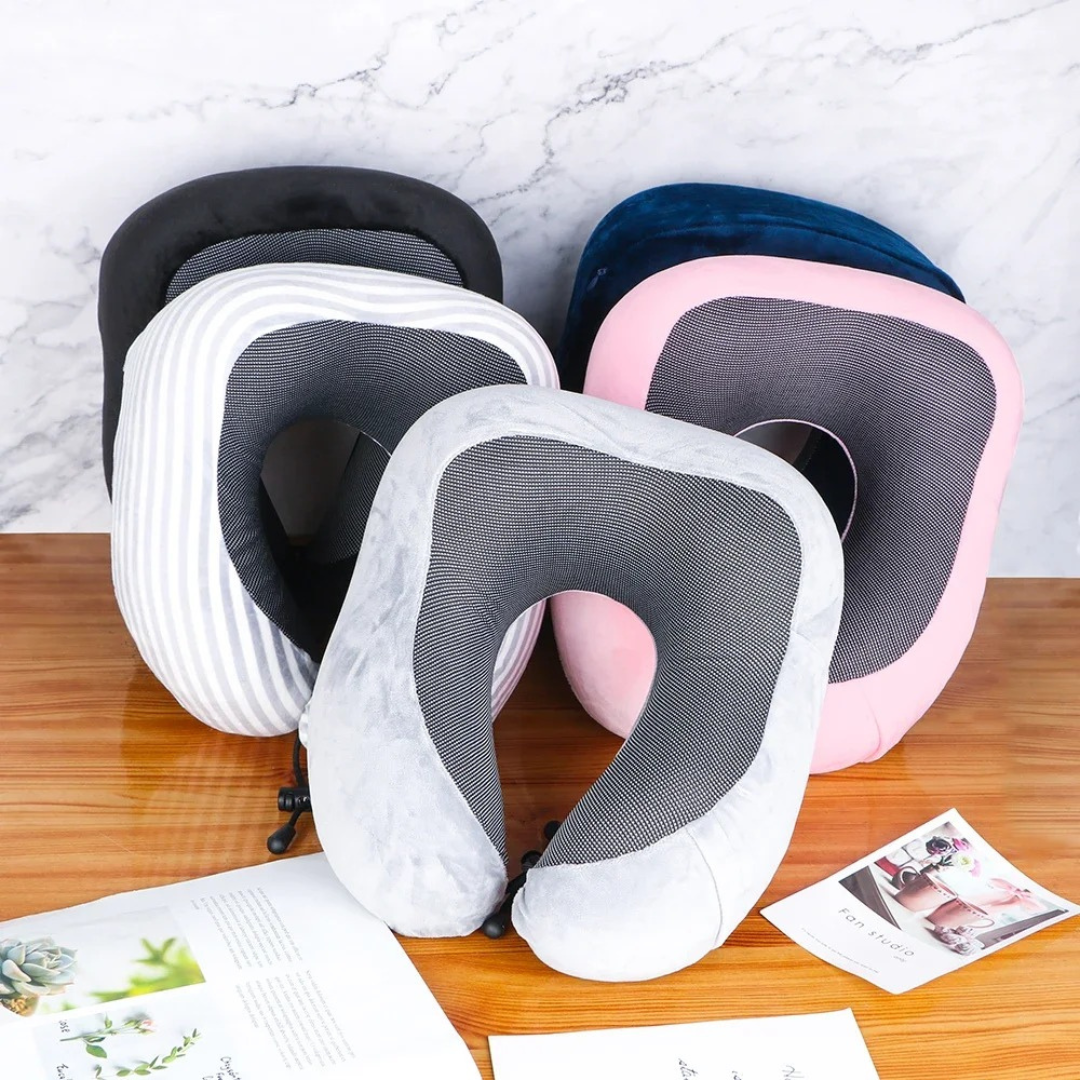 Ergonomisches U-förmiges Nackenkissen mit Memory-Foam