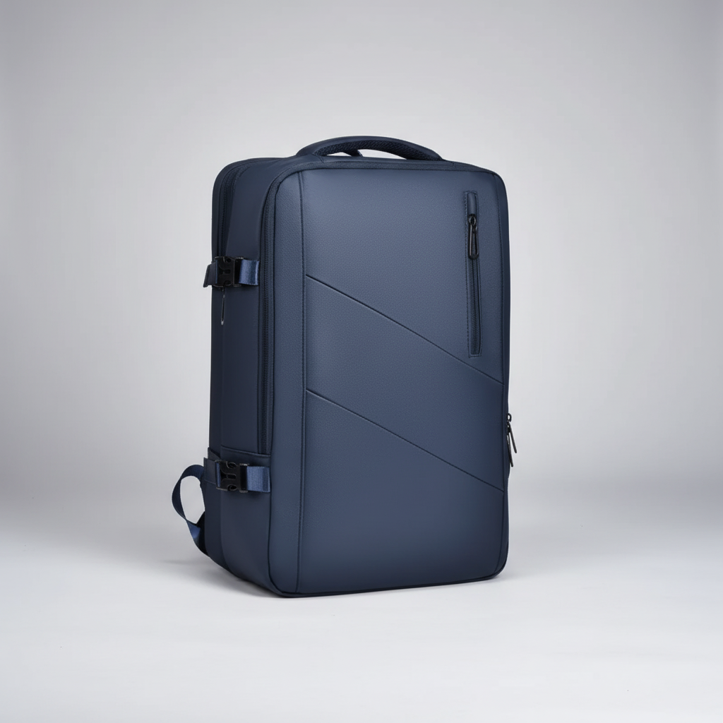 Erweiterbarer Laptop-Rucksack mit USB-Ladeanschluss und Organizer