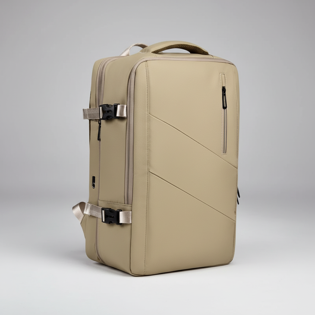 Erweiterbarer Laptop-Rucksack mit USB-Ladeanschluss und Organizer