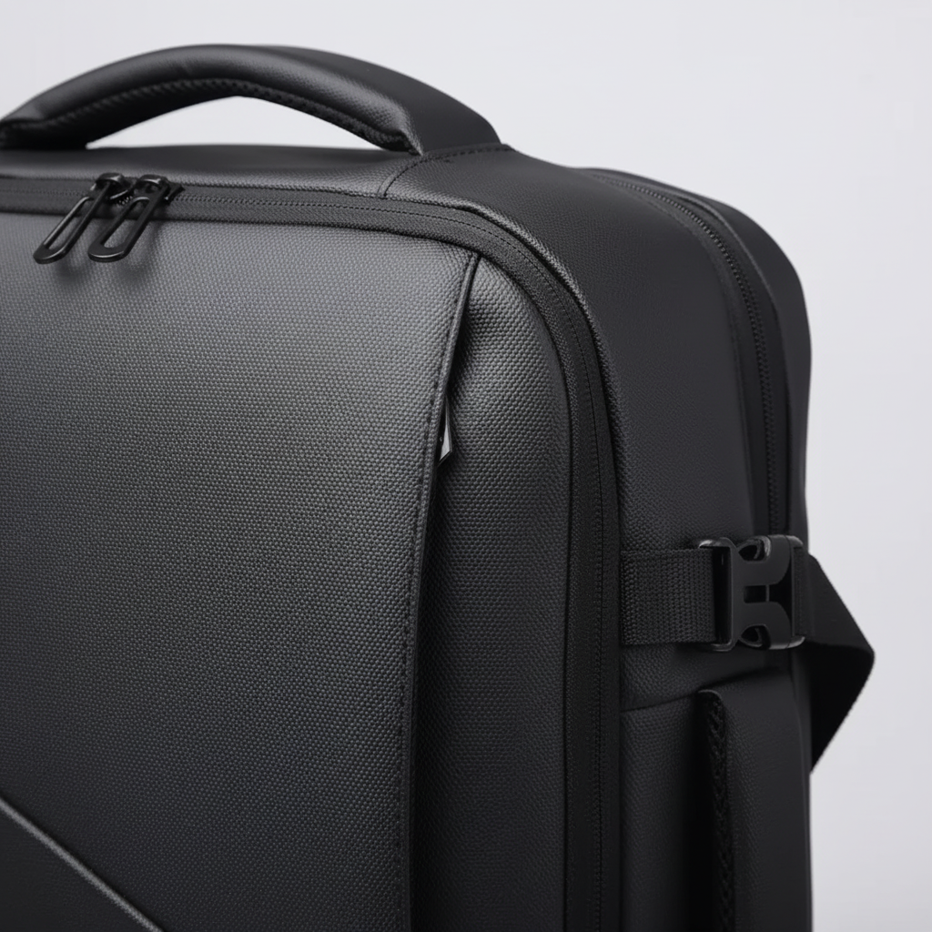 Erweiterbarer Laptop-Rucksack mit USB-Ladeanschluss und Organizer