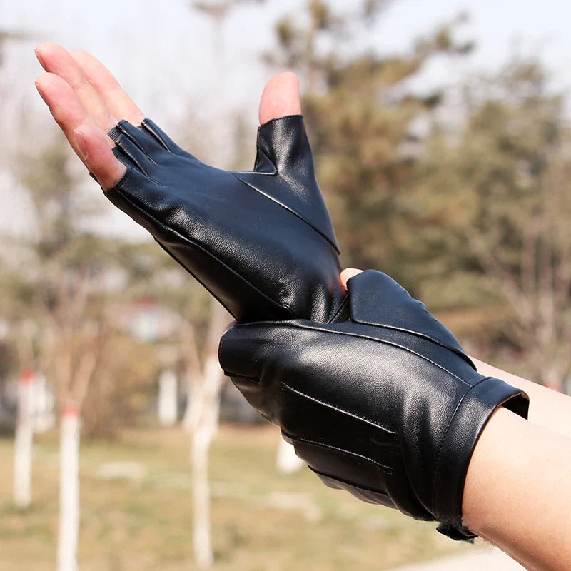 Winterhandschuhe fingerlos rutschfest Handfläche Schutz