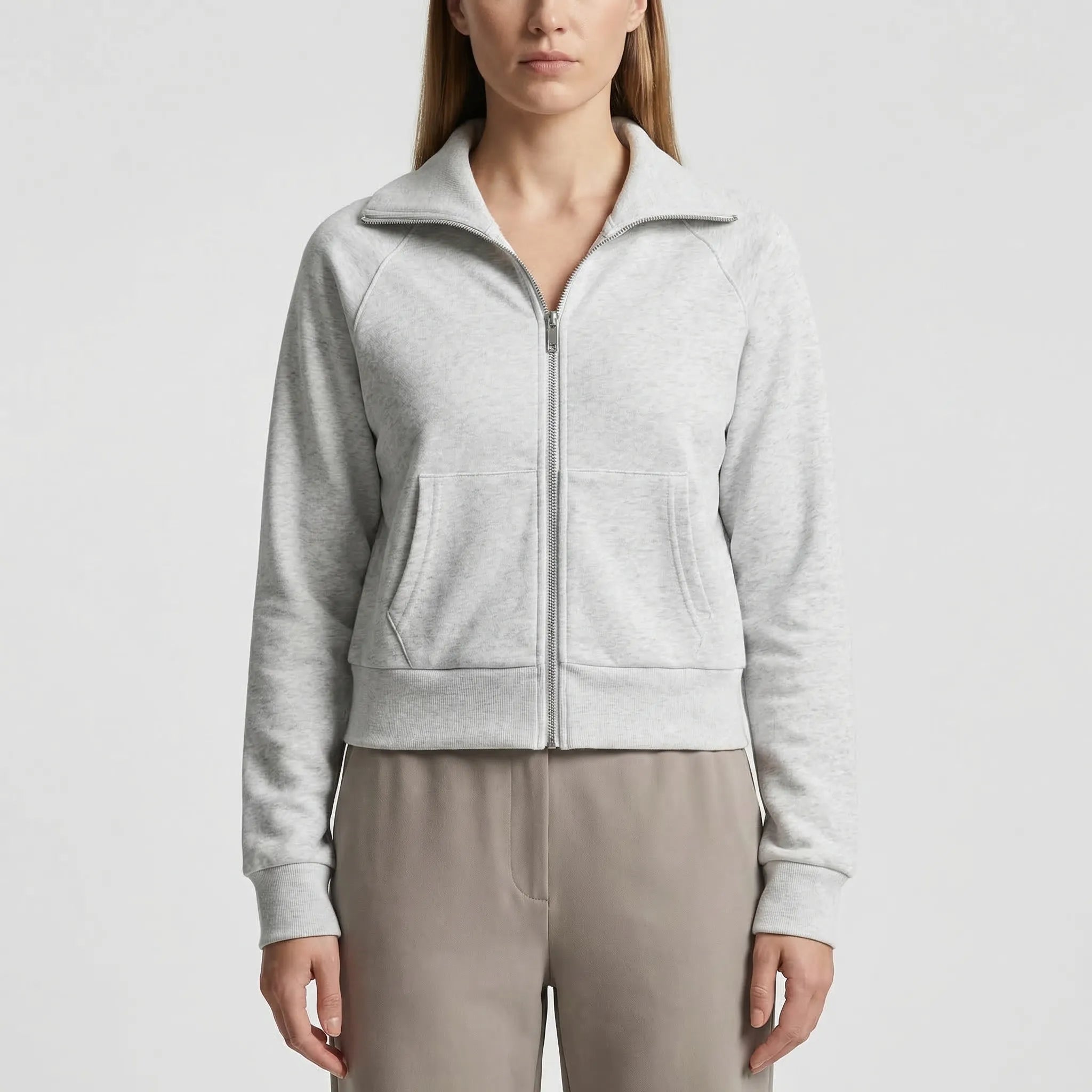 Fleece-Anzug mit Revesjacke und hochgeschnittener Schlaghose