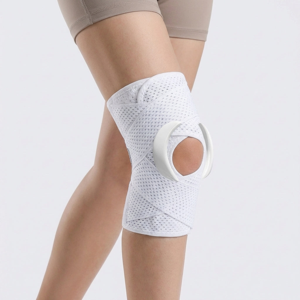 Kompressions-Kniebandage atmungsaktiv offene Patella Sport Regeneration
