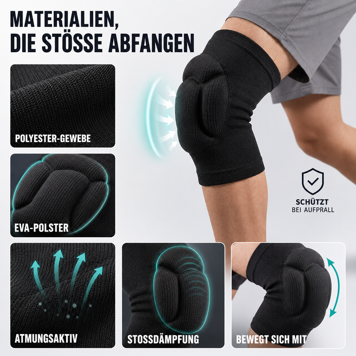 Nordspur | FlexiShield Gepolsterter Überzieh-Knieschoner