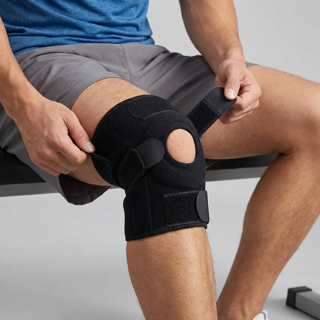 Kompressions-Kniebandage für Sport und Alltag mit offener Patella