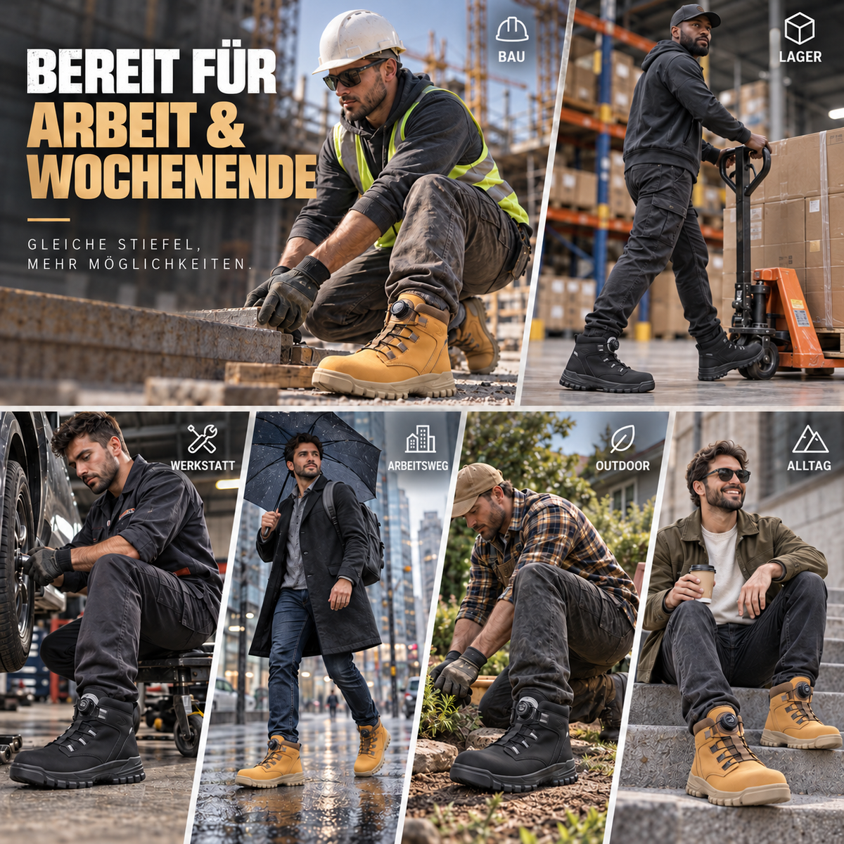 Nordspur | FortiStride Knöchelhohe Sicherheitsstiefel