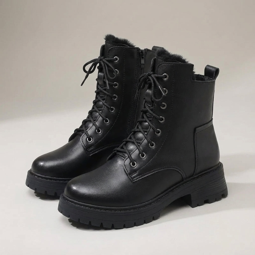 Winterstiefel Damen rutschfest warm isoliert Knöchelhoch