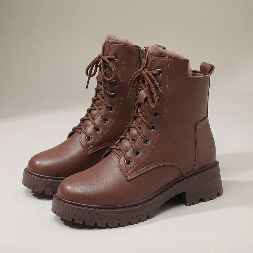 Winterstiefel Damen rutschfest warm isoliert Knöchelhoch