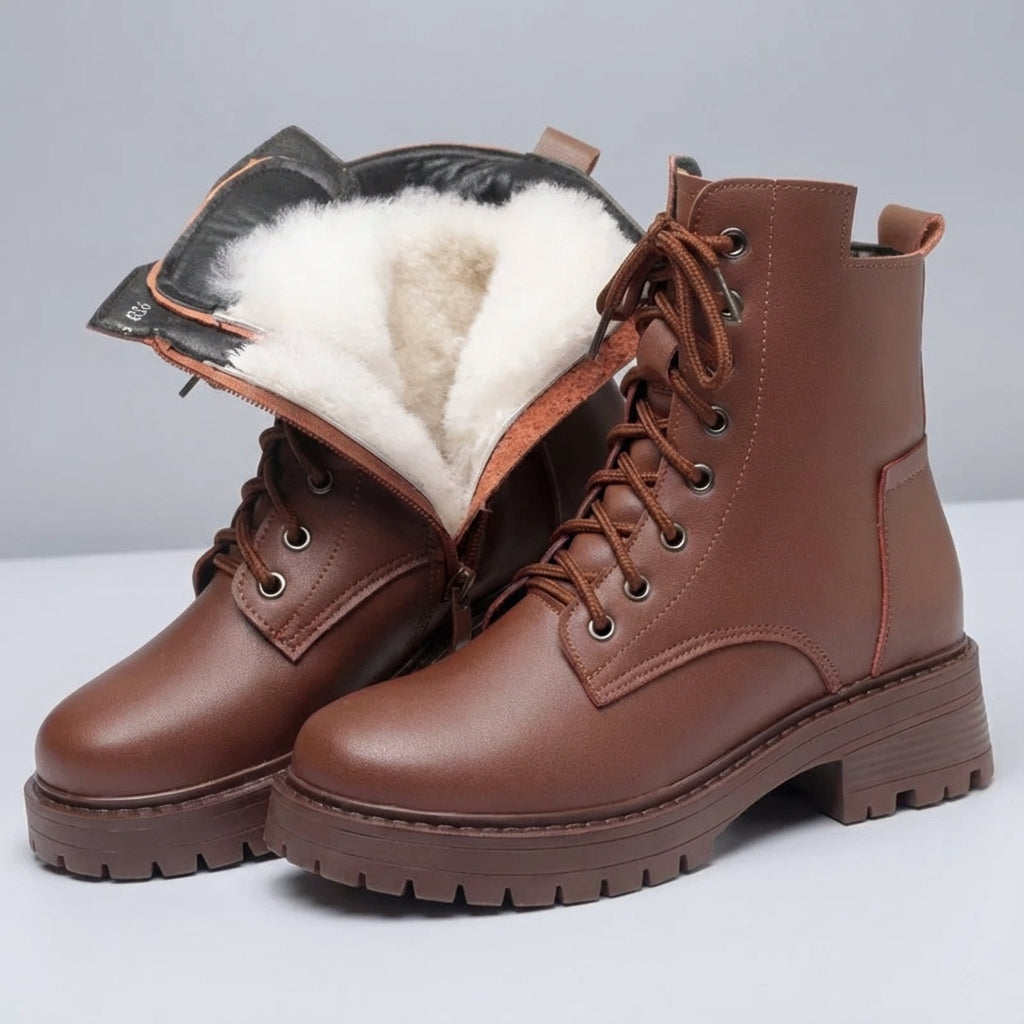 Winterstiefel Damen rutschfest warm isoliert Knöchelhoch