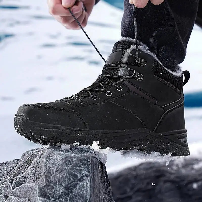 Knöchelhohe Winterstiefel mit rutschfester Sohle und wärmender Polsterung