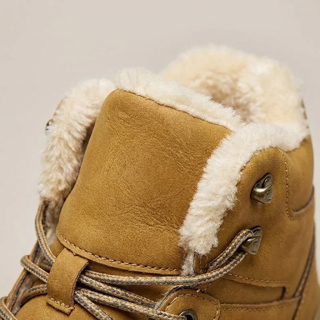 Knöchelhohe Winterstiefel mit rutschfester Sohle und wärmender Polsterung