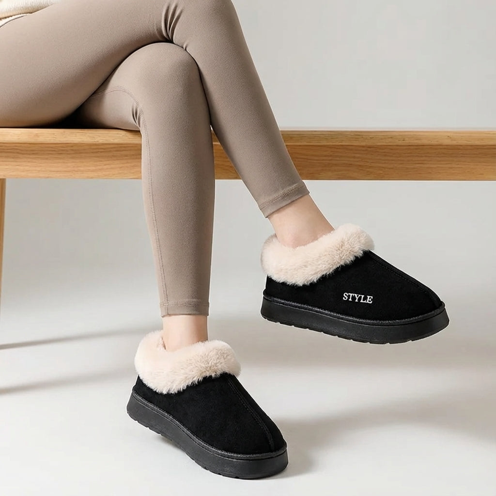 Knöchelhohe Winterstiefel mit Plüschfutter und rutschfester Sohle