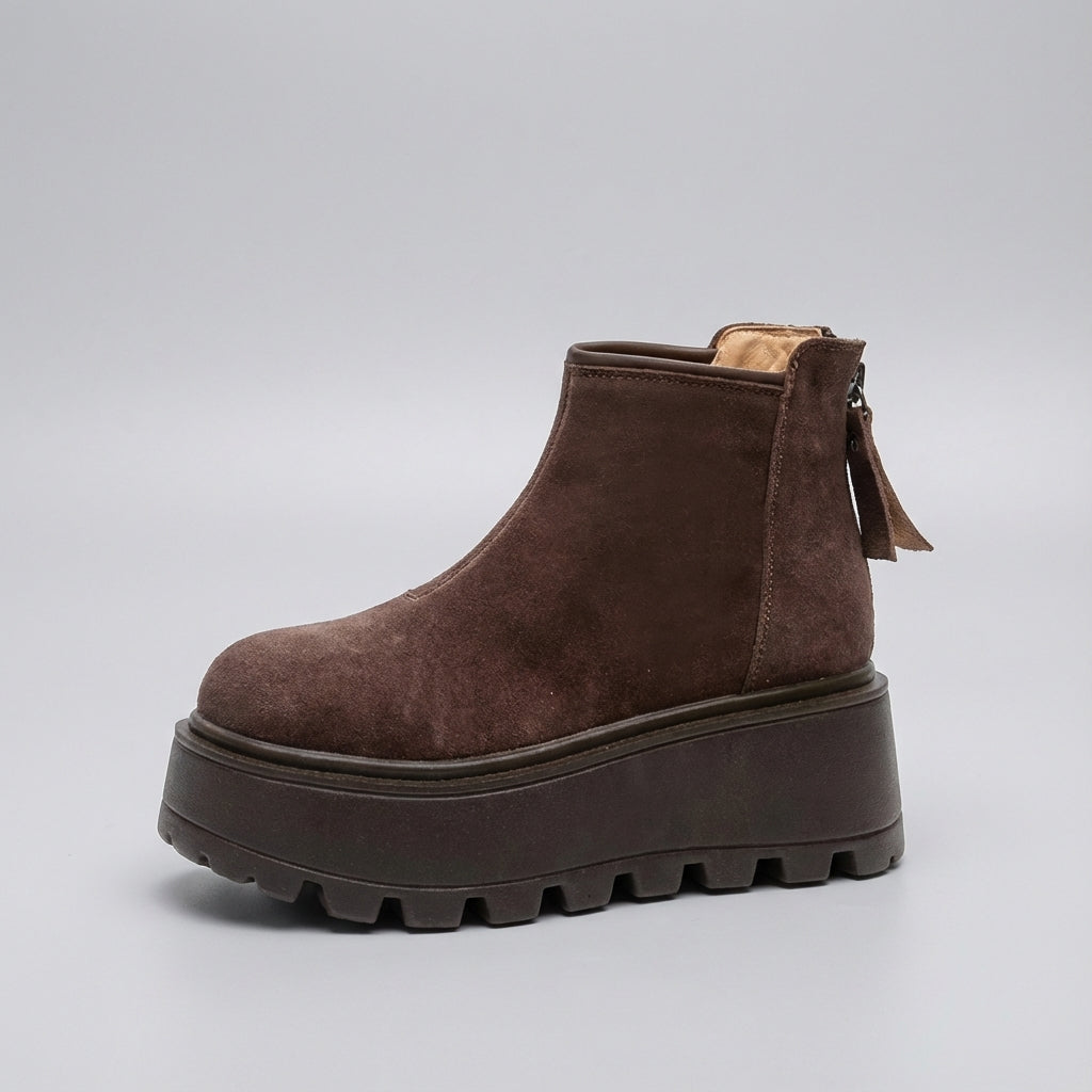 Damen-Knöchelstiefel Winter Plattform rutschfeste Sohle