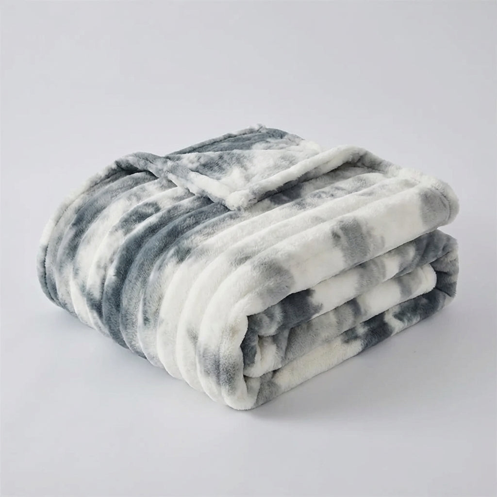 Kunstfell-Decke plüschig samtig warm Sofa Bett