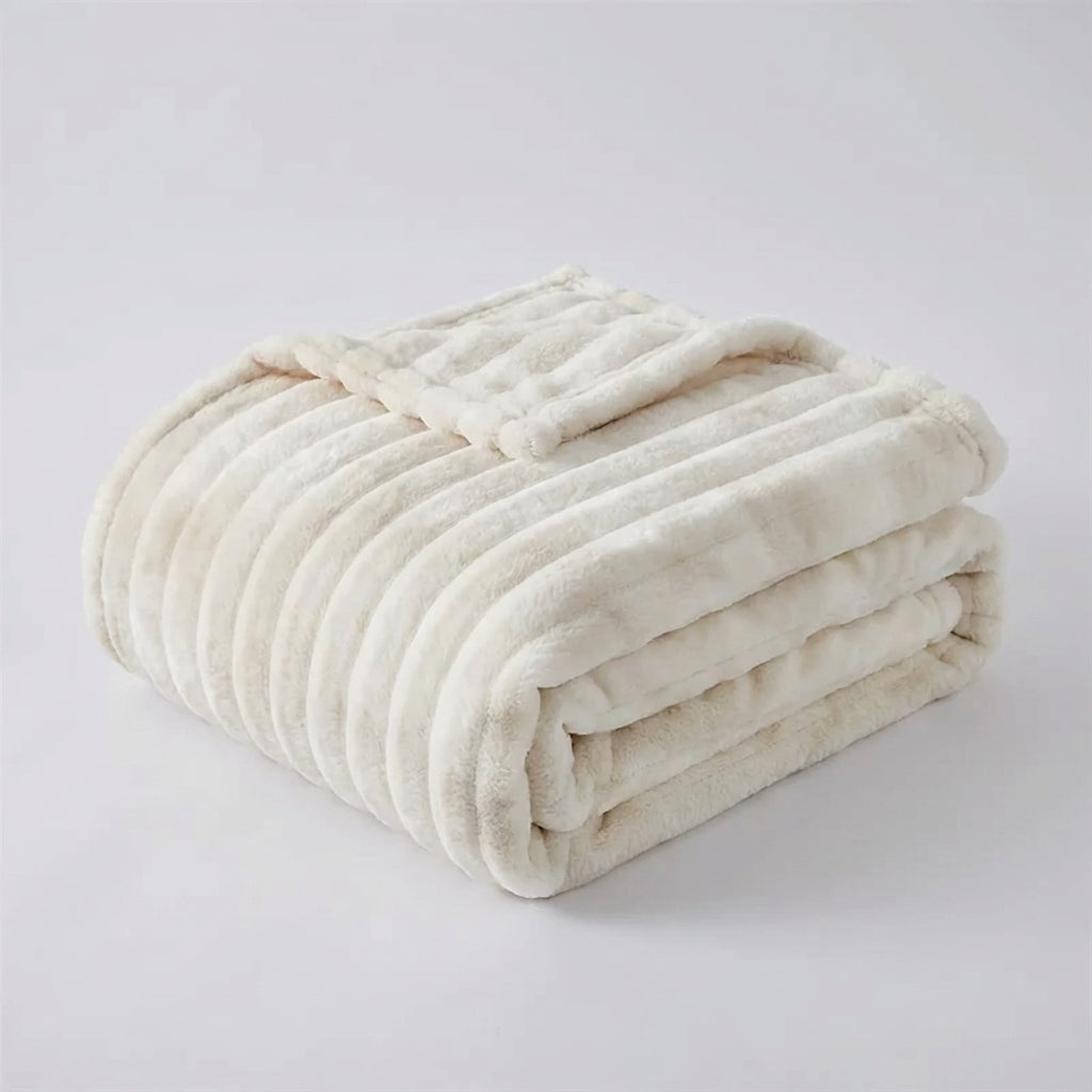 Kunstfell-Decke plüschig samtig warm Sofa Bett