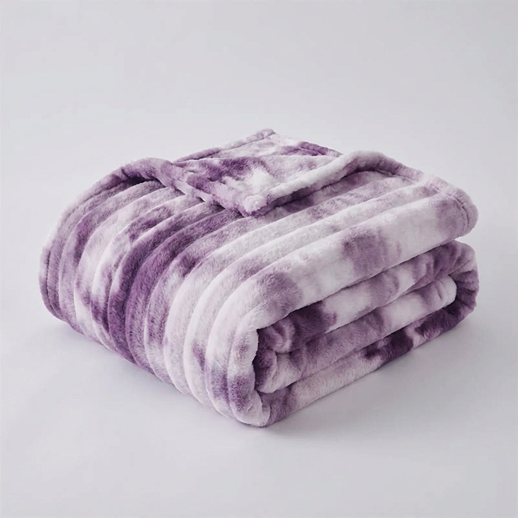 Kunstfell-Decke plüschig samtig warm Sofa Bett