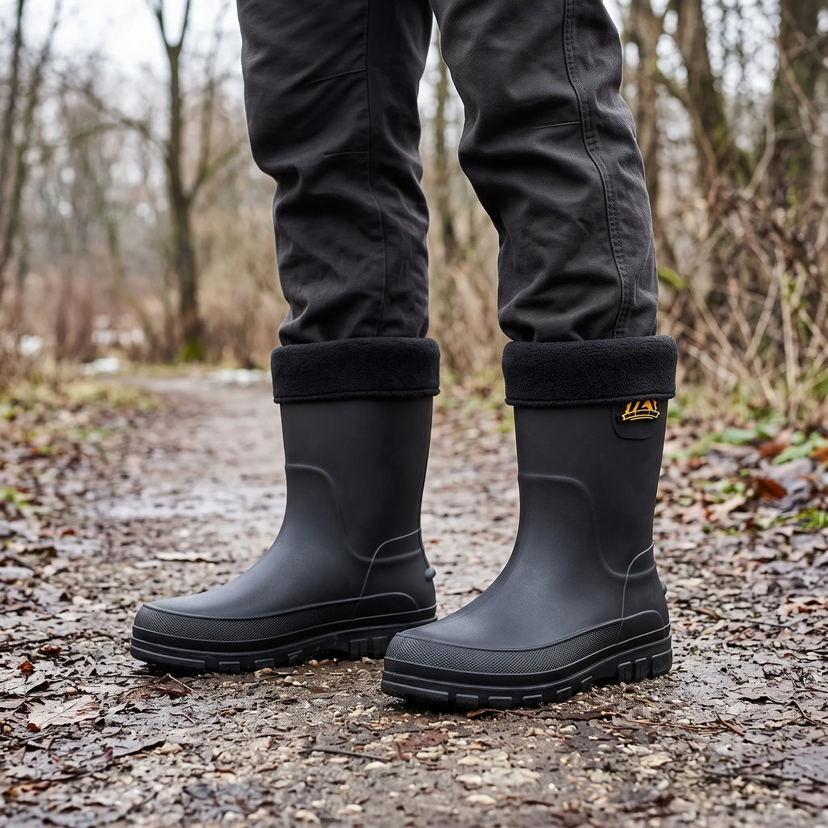 Nordspur | Gelbe Gummistiefel Herren Isoliert