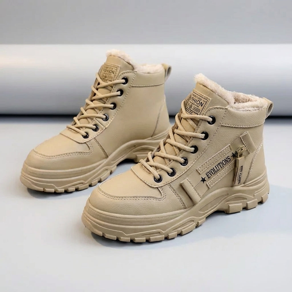 Knöchelhohe Winterstiefel mit isolierter Auskleidung und rutschfester Sohle