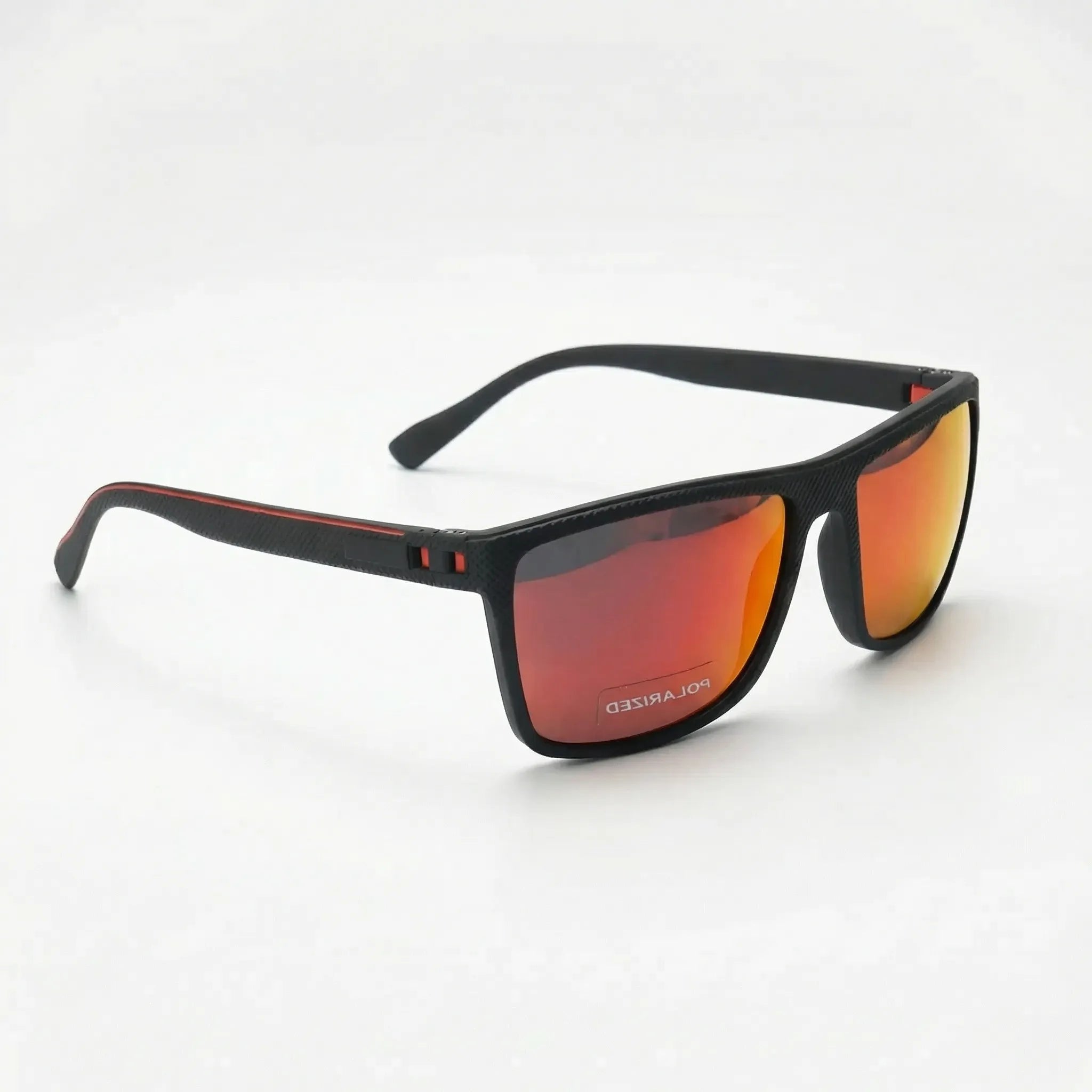 Quadratische Sonnenbrille mit polarisierten Gläsern und Federscharnieren