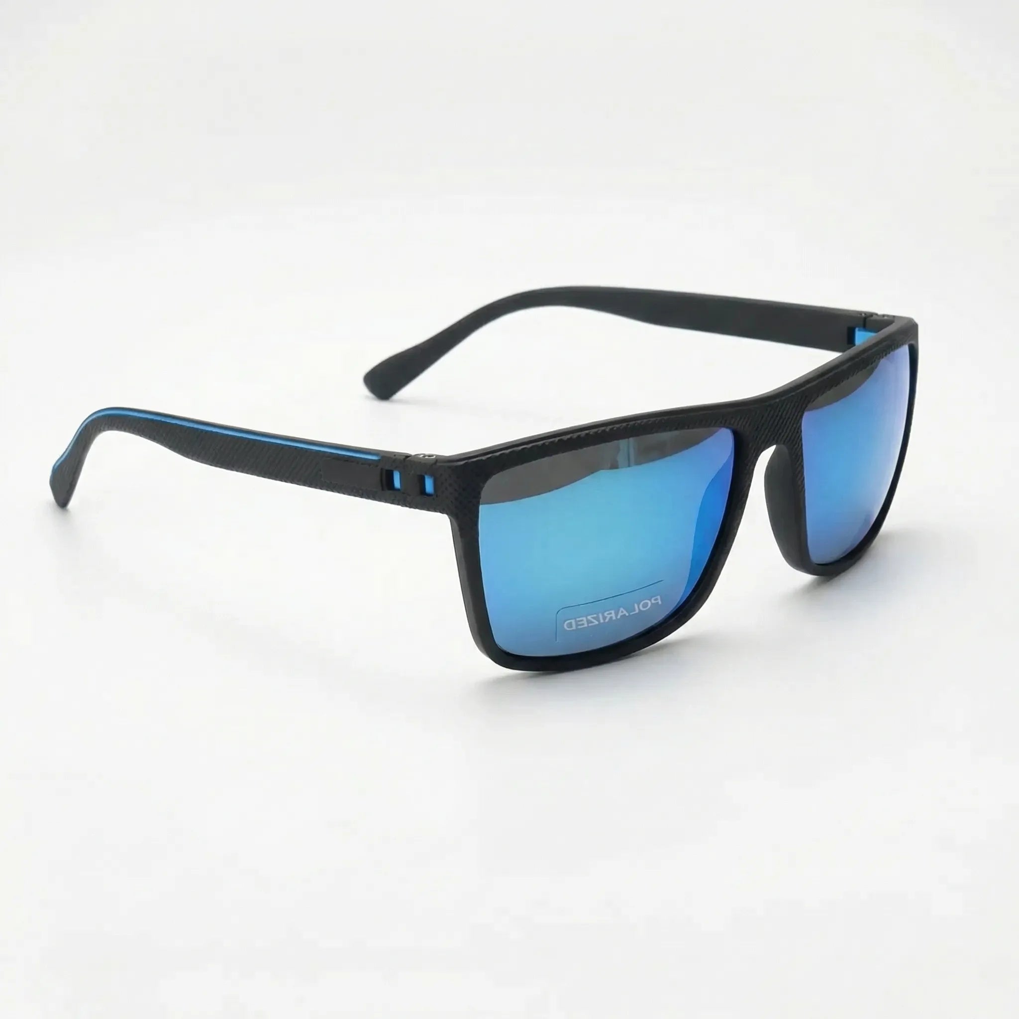 Quadratische Sonnenbrille mit polarisierten Gläsern und Federscharnieren