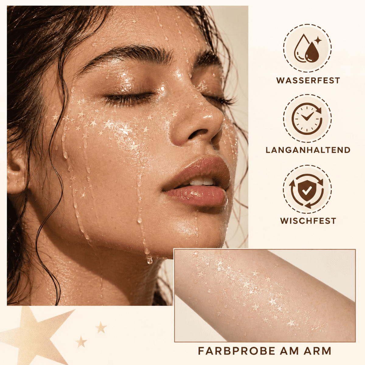 Nordspur | Glitzer-Stern Make-up-Stempel