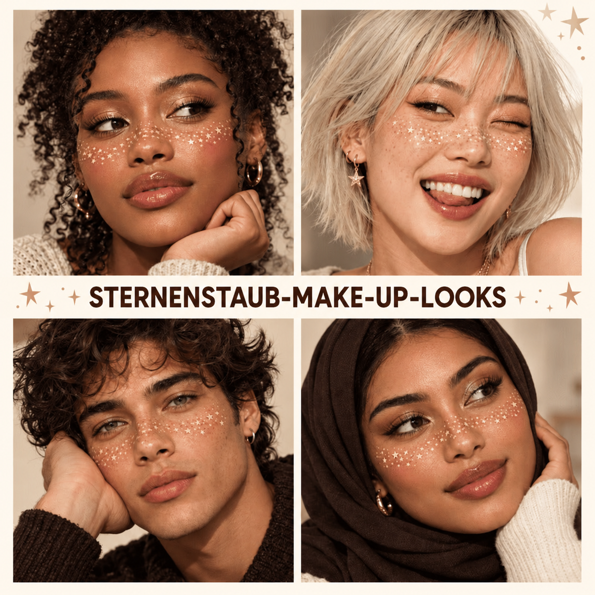 Nordspur | Glitzer-Stern Make-up-Stempel