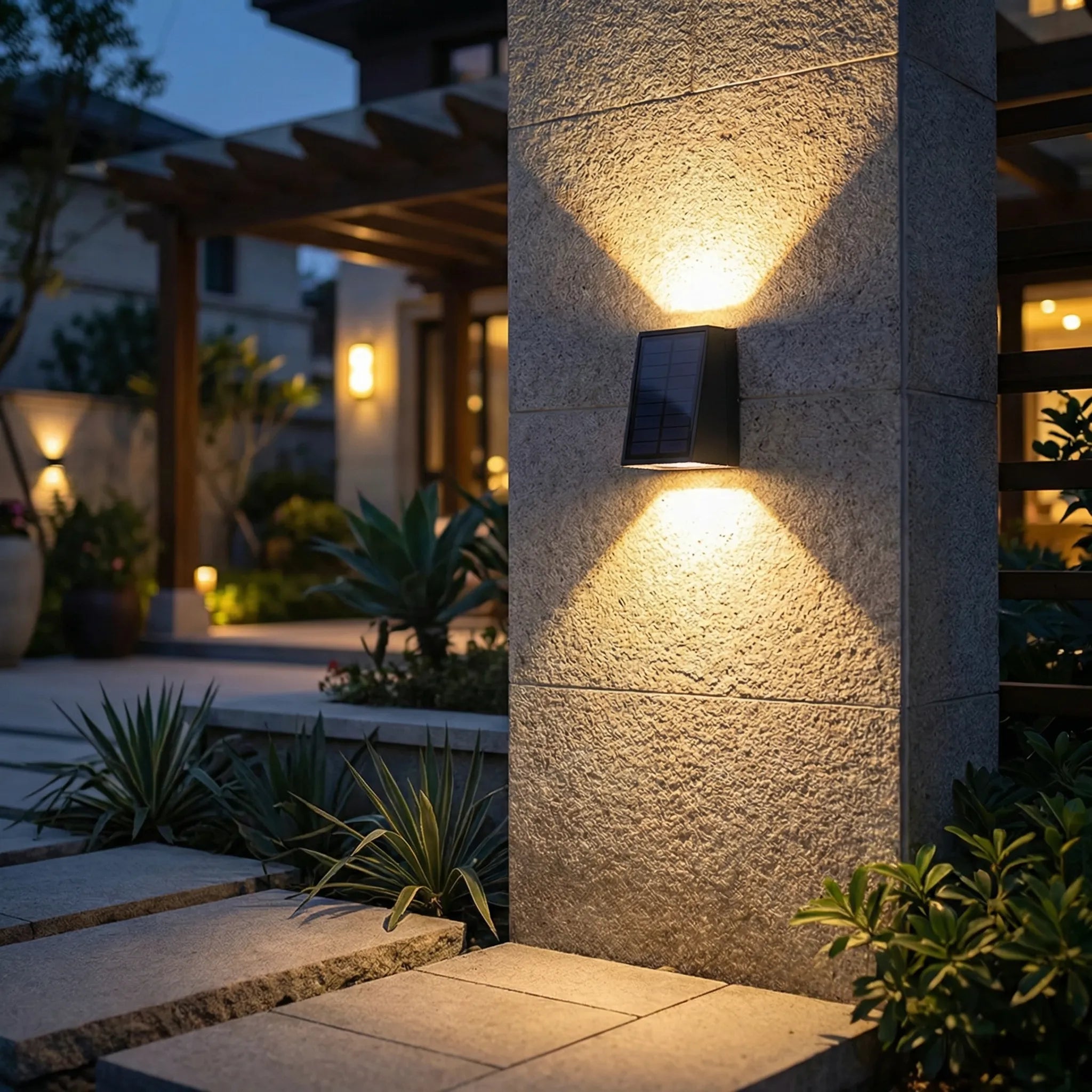 Nordspur | Glowesca Solar-Powered Outdoor Up-Down Wall Light