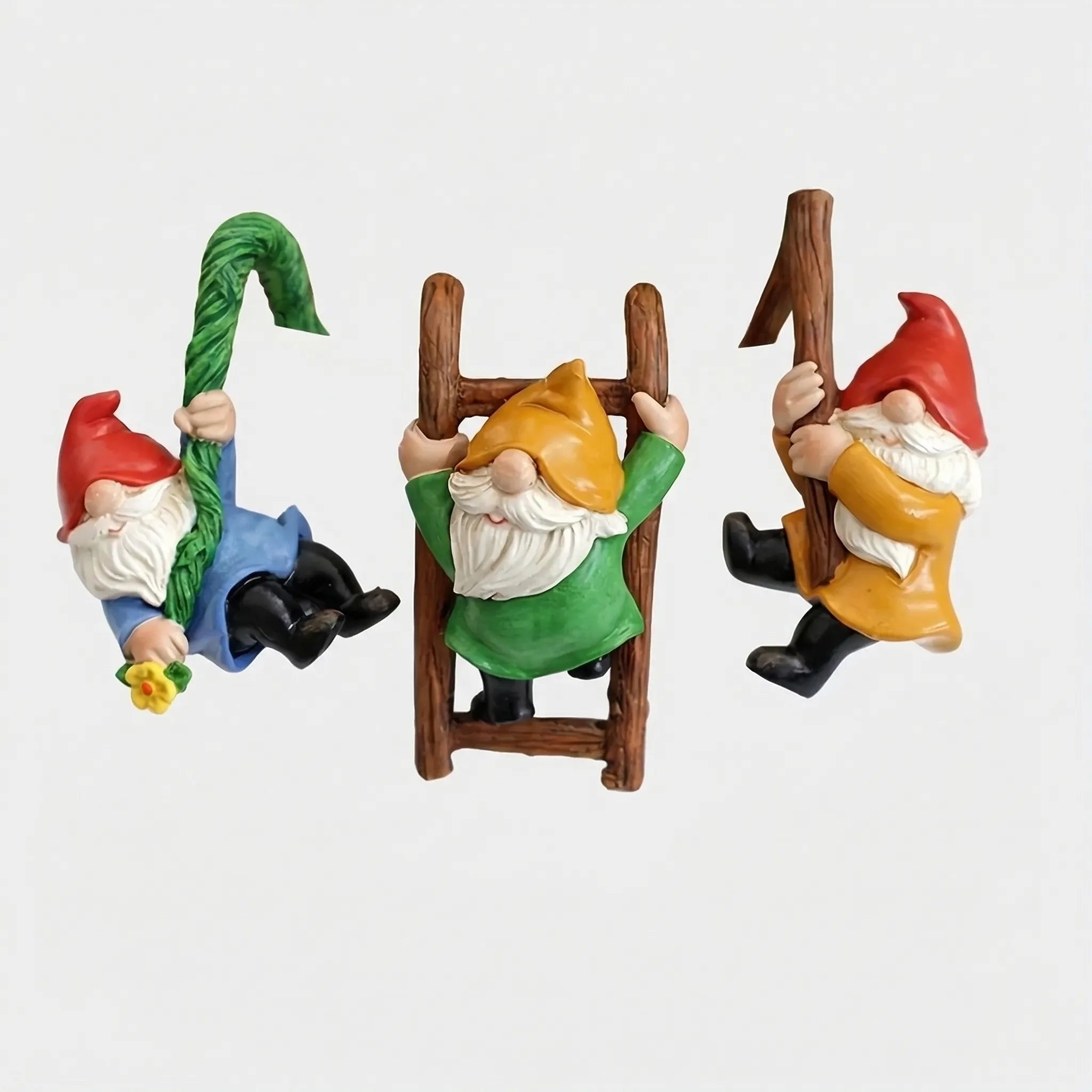Miniatur-Kletterswerge Figuren Set handbemalte Details Blumentopf