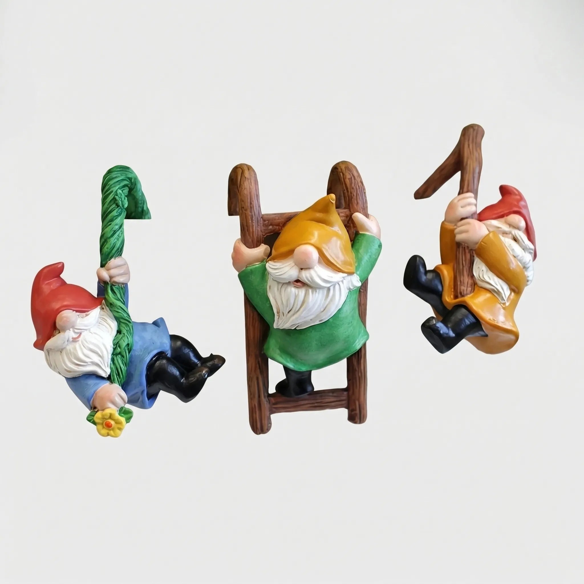 Miniatur-Kletterswerge Figuren Set handbemalte Details Blumentopf