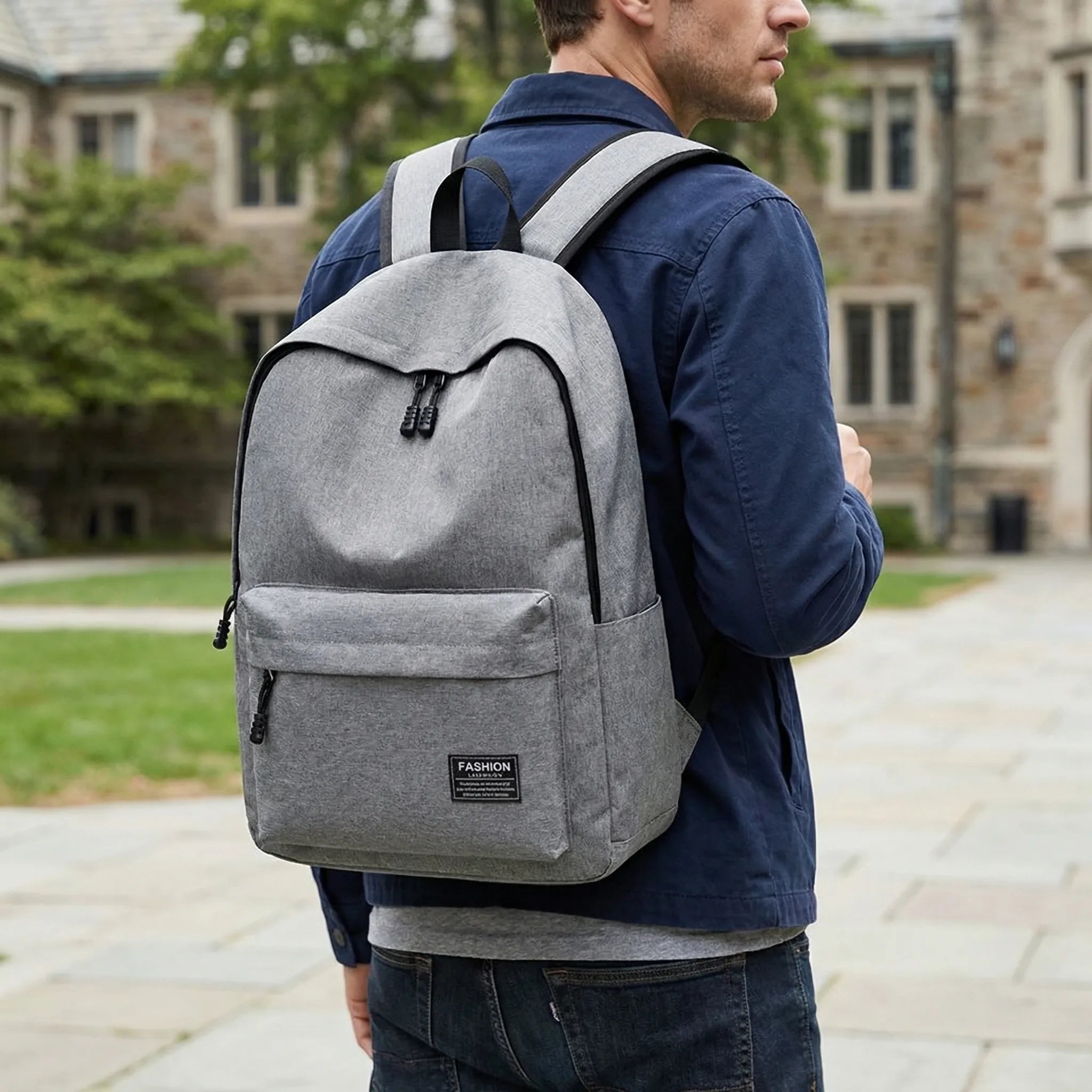 Minimalist-Rucksack mit großem Laptopfach und gepolsterten Schultergurten