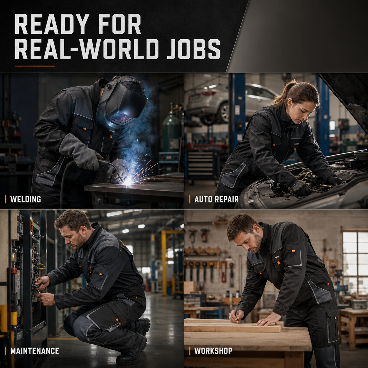 Nordspur | Gruvtek Multi-Pocket-Latzhosen-Arbeitsanzug