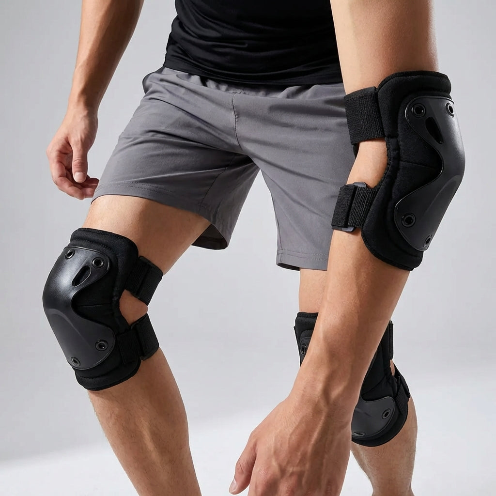 Knie- und Ellbogenschützer mit Hartschale für Outdoor-Sport