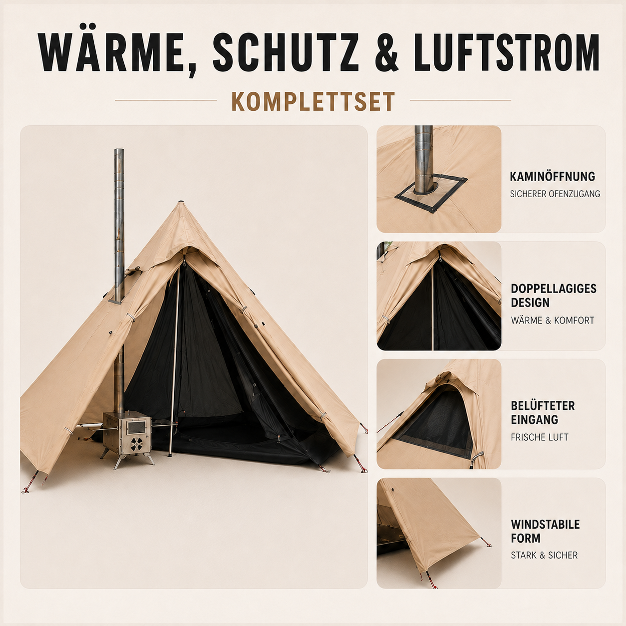 Nordspur | HearthPeak Ein-Personen-Pyramidenzelt