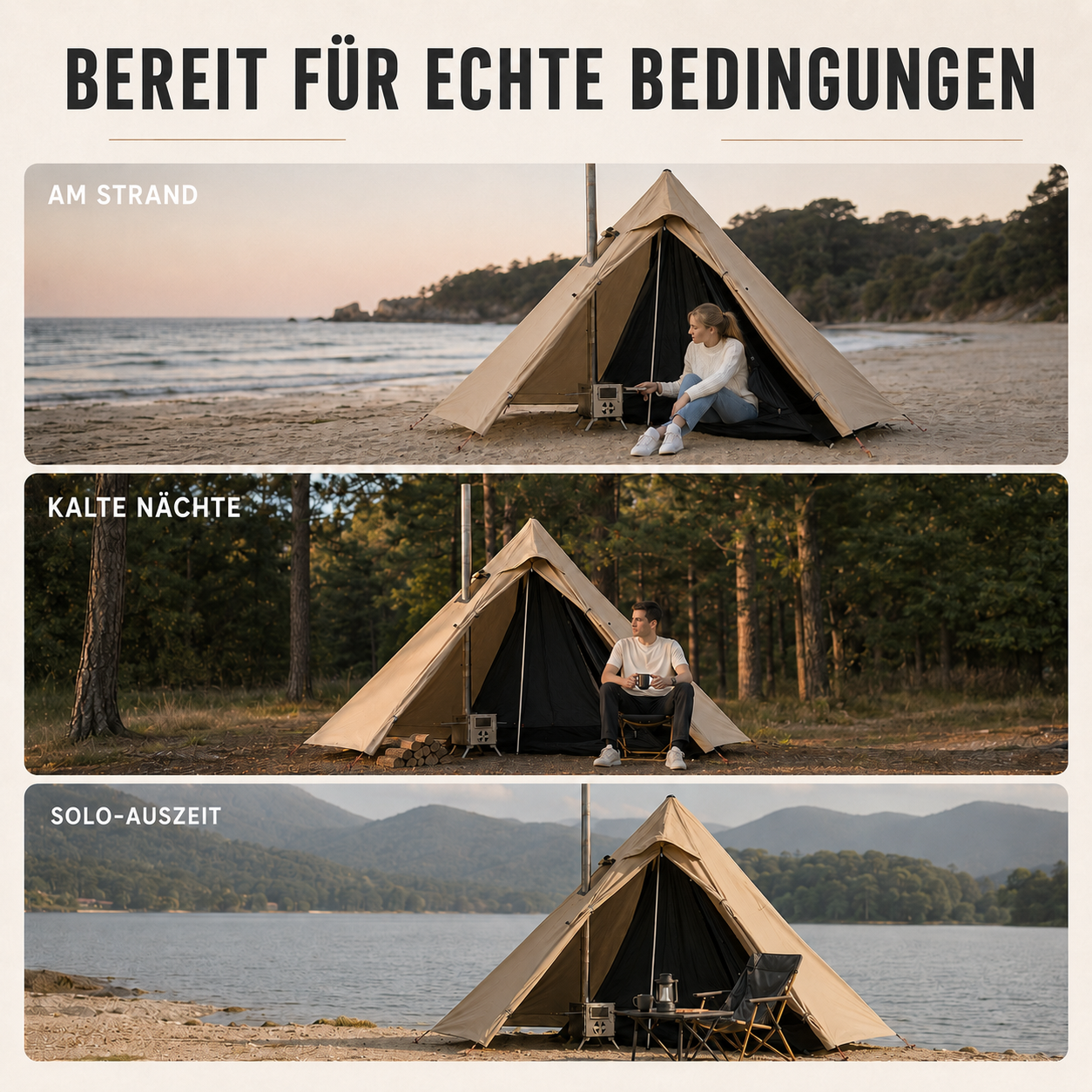 Nordspur | HearthPeak Ein-Personen-Pyramidenzelt