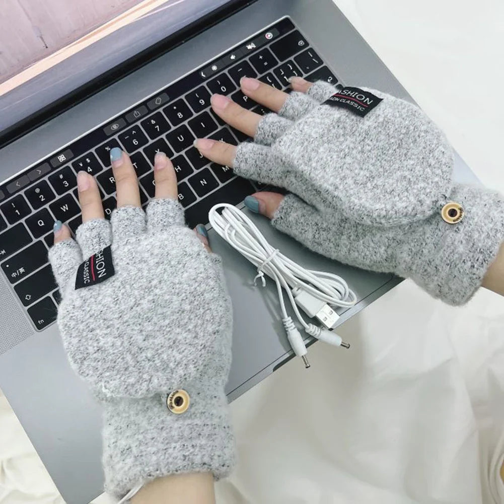 Beheizte Handschuhe USB konvertierbar fingerlos mit wärmender Funktion