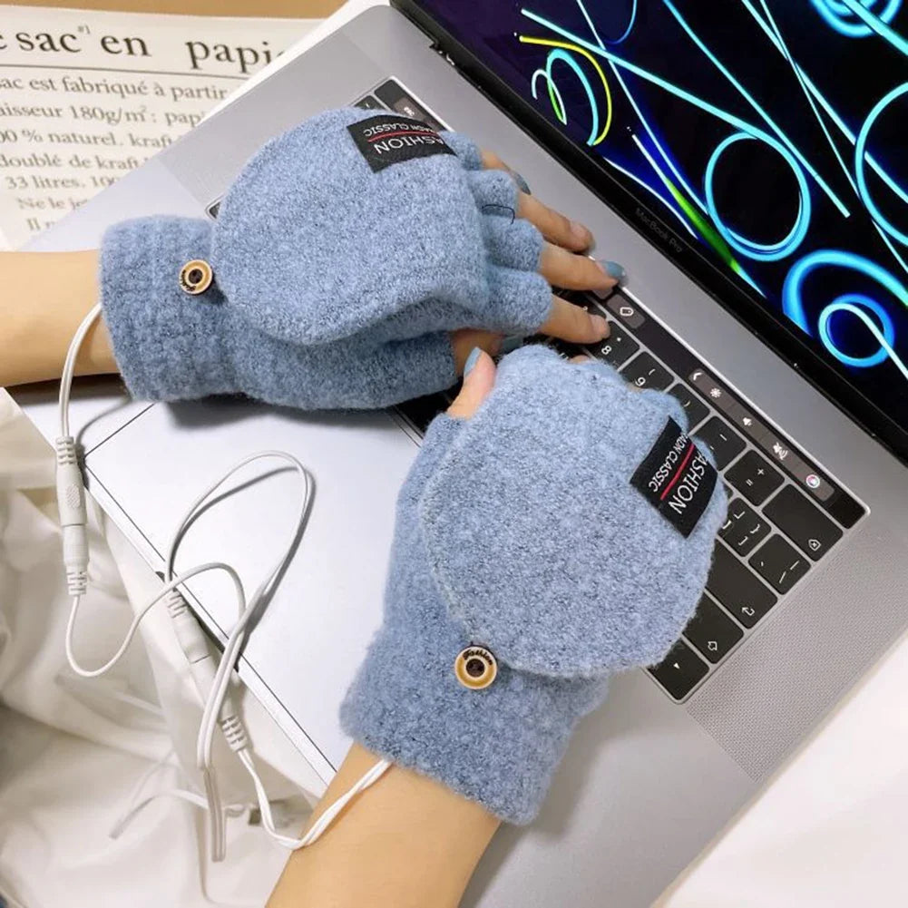 Beheizte Handschuhe USB konvertierbar fingerlos mit wärmender Funktion