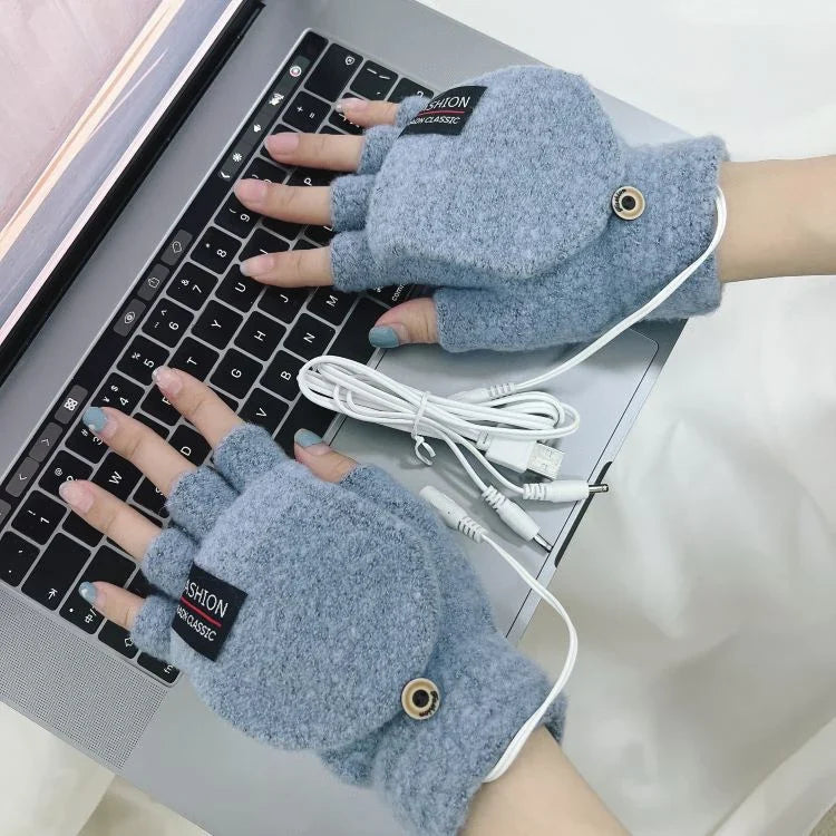 Beheizte Handschuhe USB konvertierbar fingerlos mit wärmender Funktion