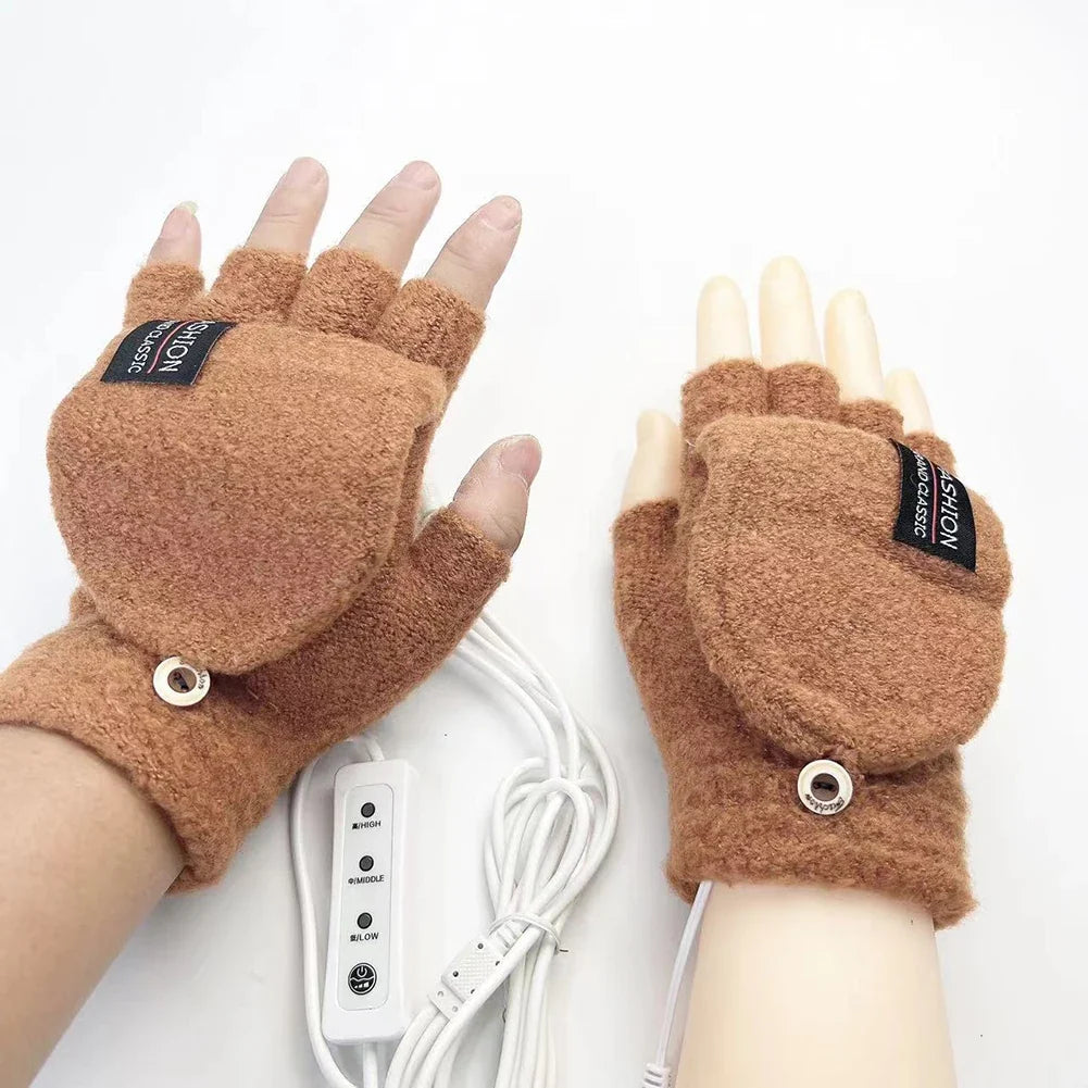 Beheizte Handschuhe USB konvertierbar fingerlos mit wärmender Funktion