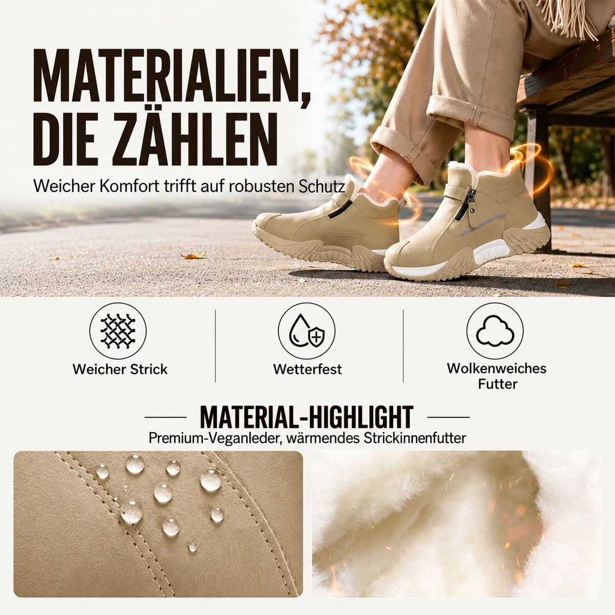 Nordspur | Herren Warme Gefütterte Winter-Stiefeletten mit Fleece