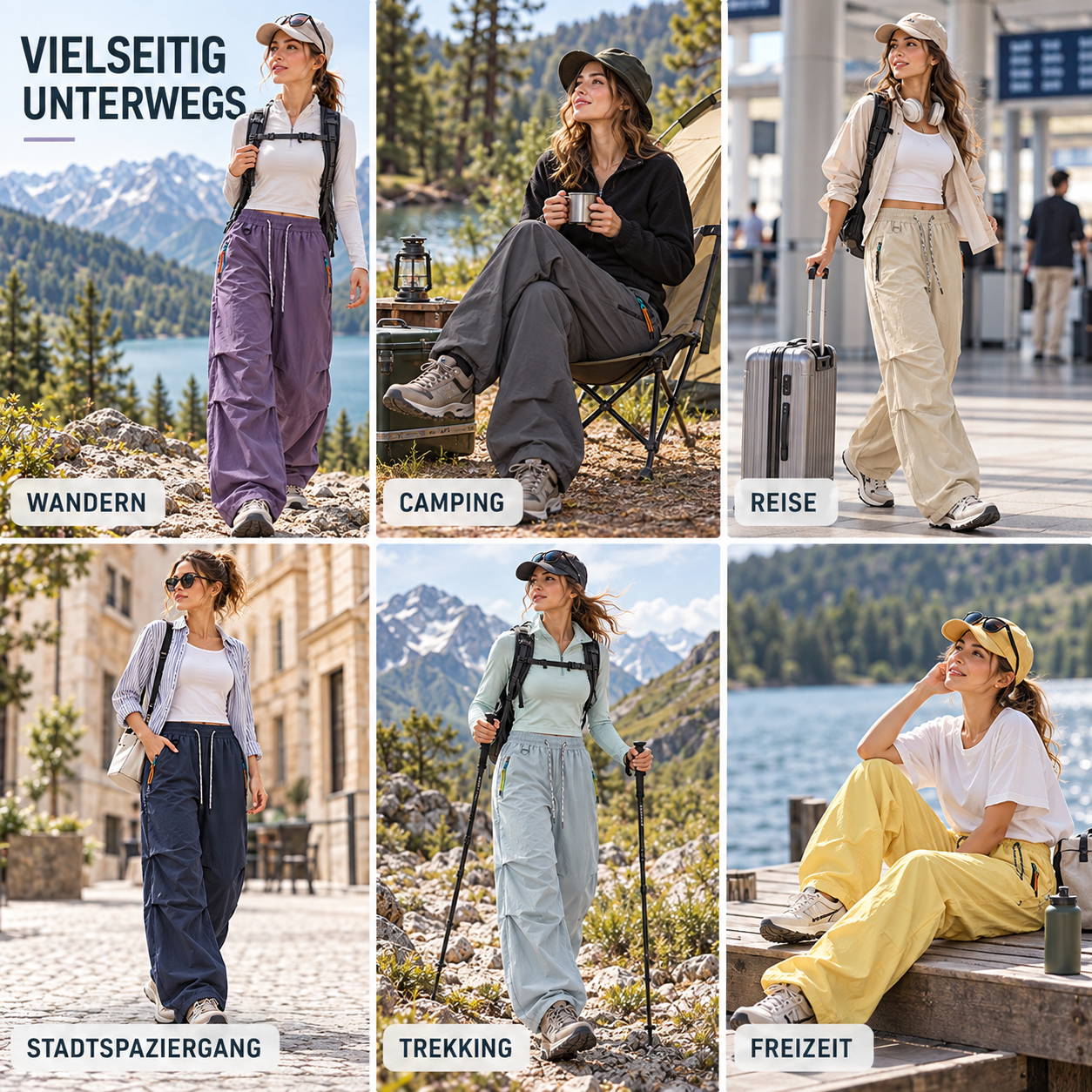 Nordspur | HikeStride Weit Geschnittene Wanderhose