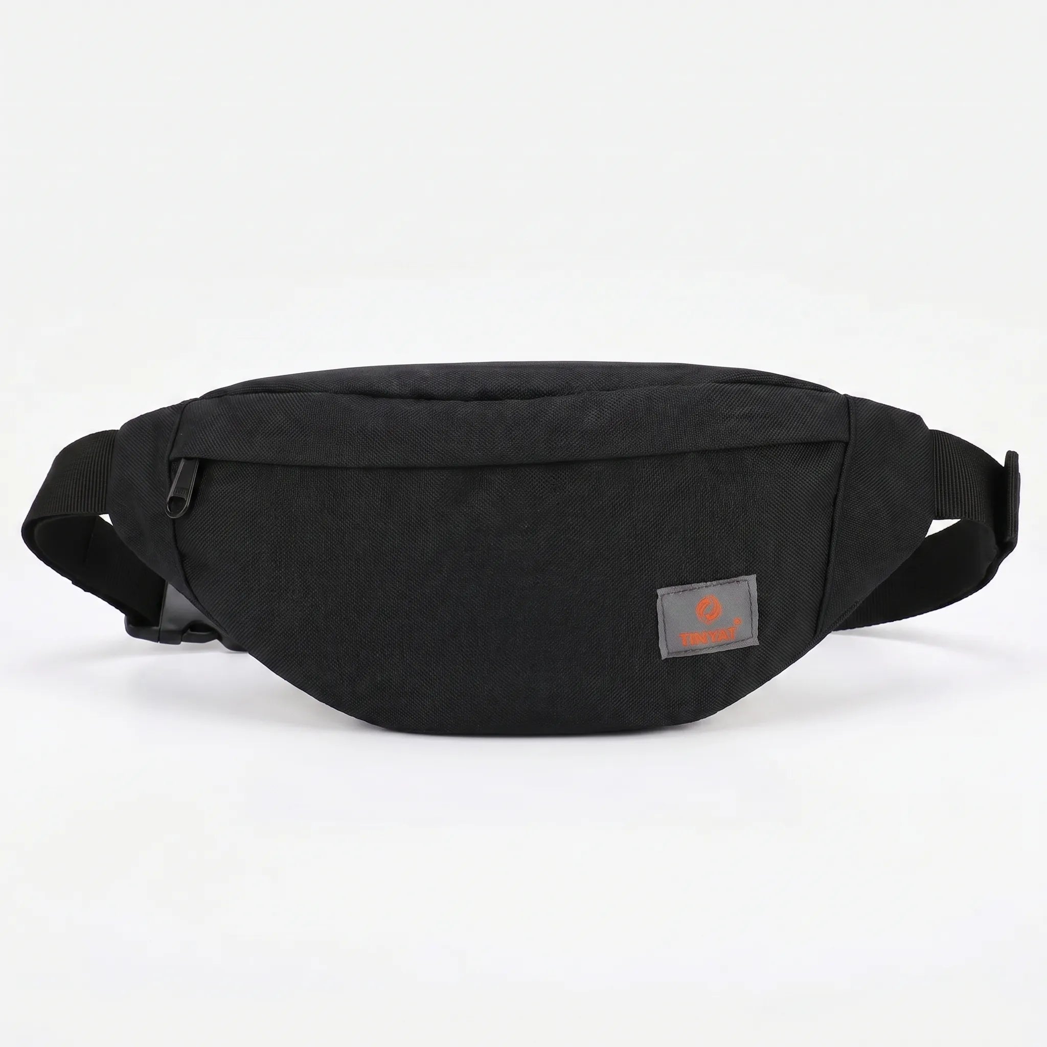 Gekrümmte Bauchtasche mit dualem Reißverschluss und verstellbarem Riemen