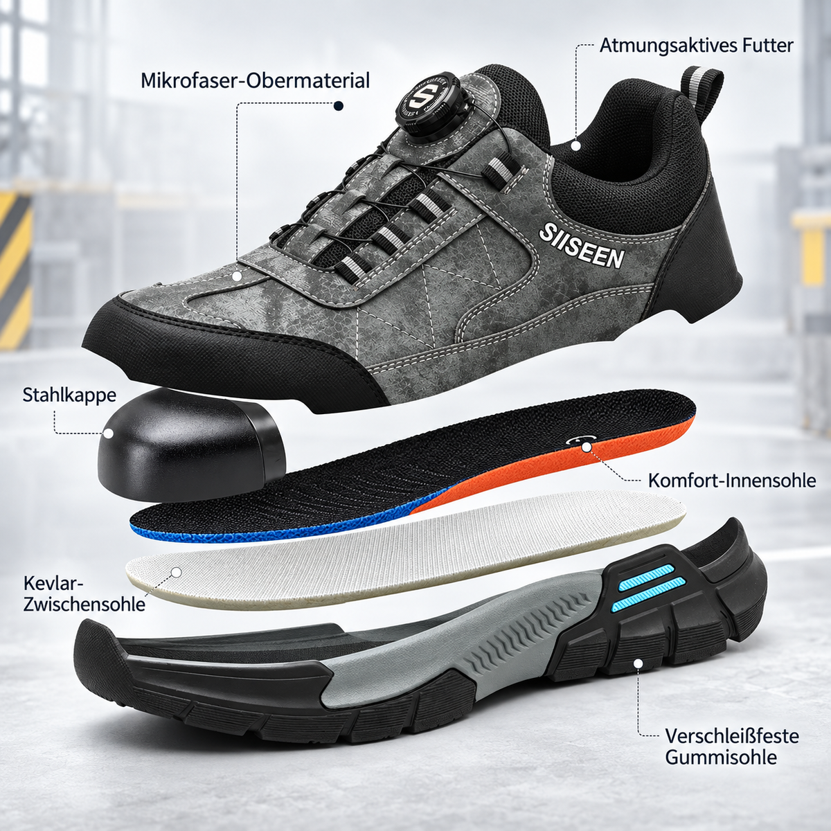 Nordspur | IndusStride Niedrig geschnittener Industrie-Sicherheitsschuh