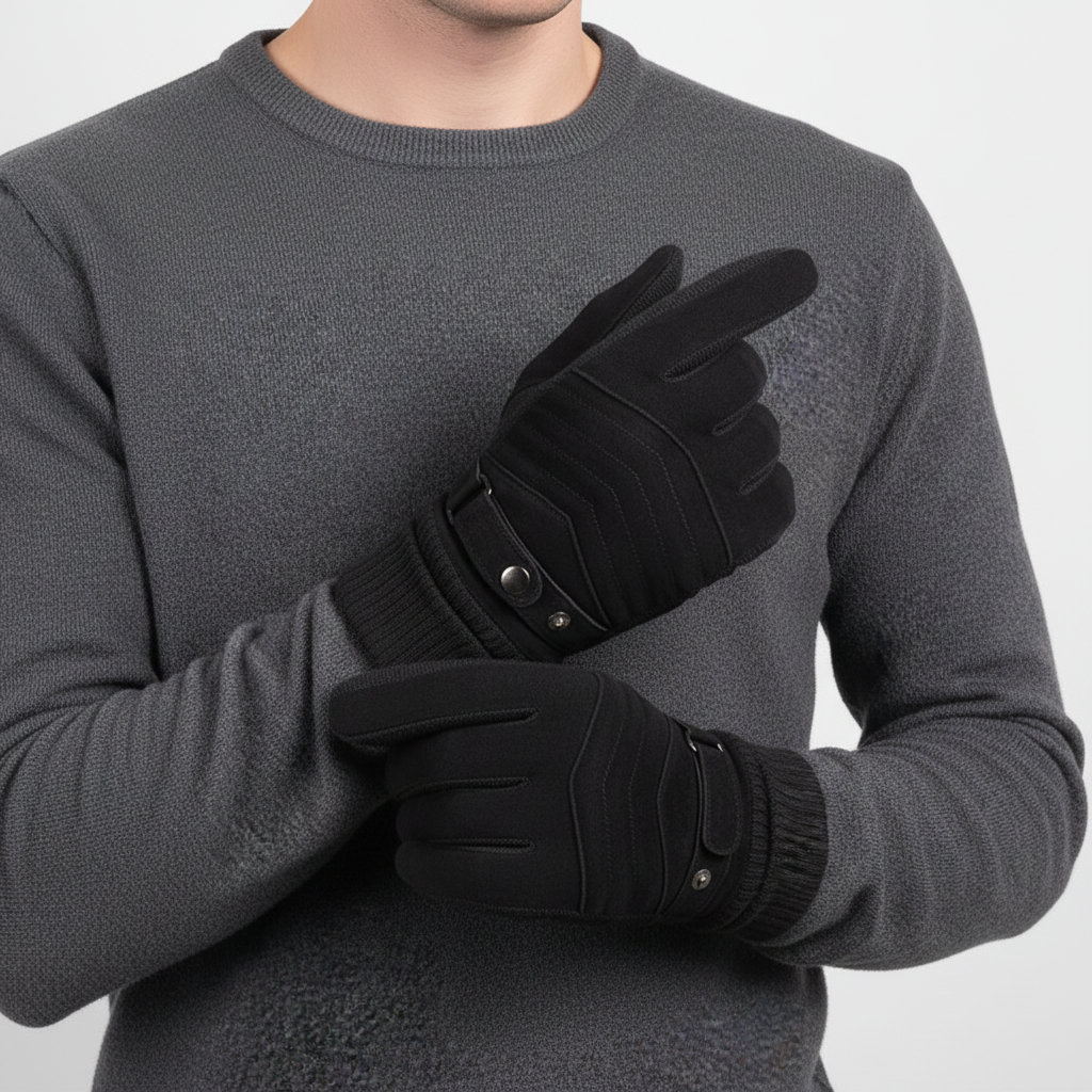 Winterhandschuhe mit Fleecepolsterung rutschfest winddicht
