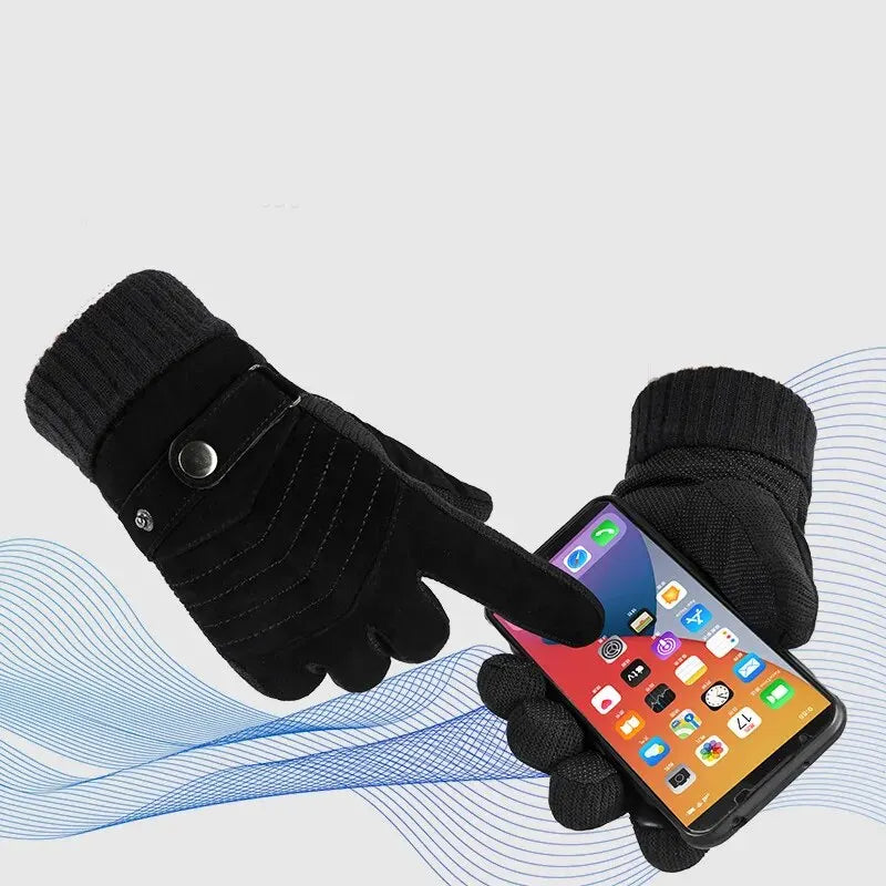 Winterhandschuhe mit Fleecepolsterung rutschfest winddicht