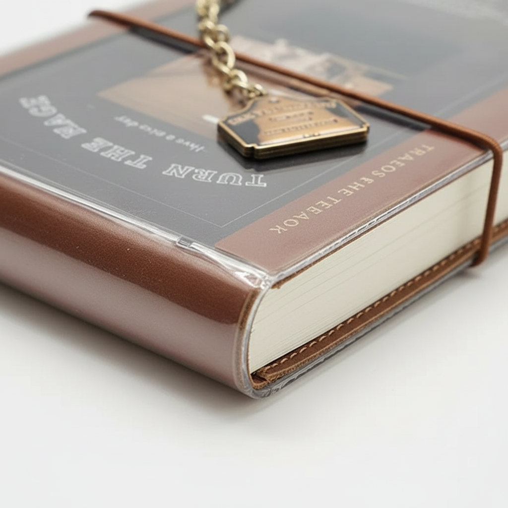 Reisepassformat Notizbuch mit Elastikverschluss und Vintage-Design