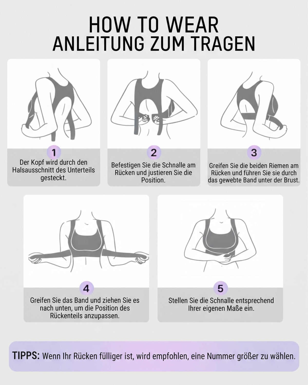 Nordspur | Kabelloser Sport-BH mit Haltungsunterstützung