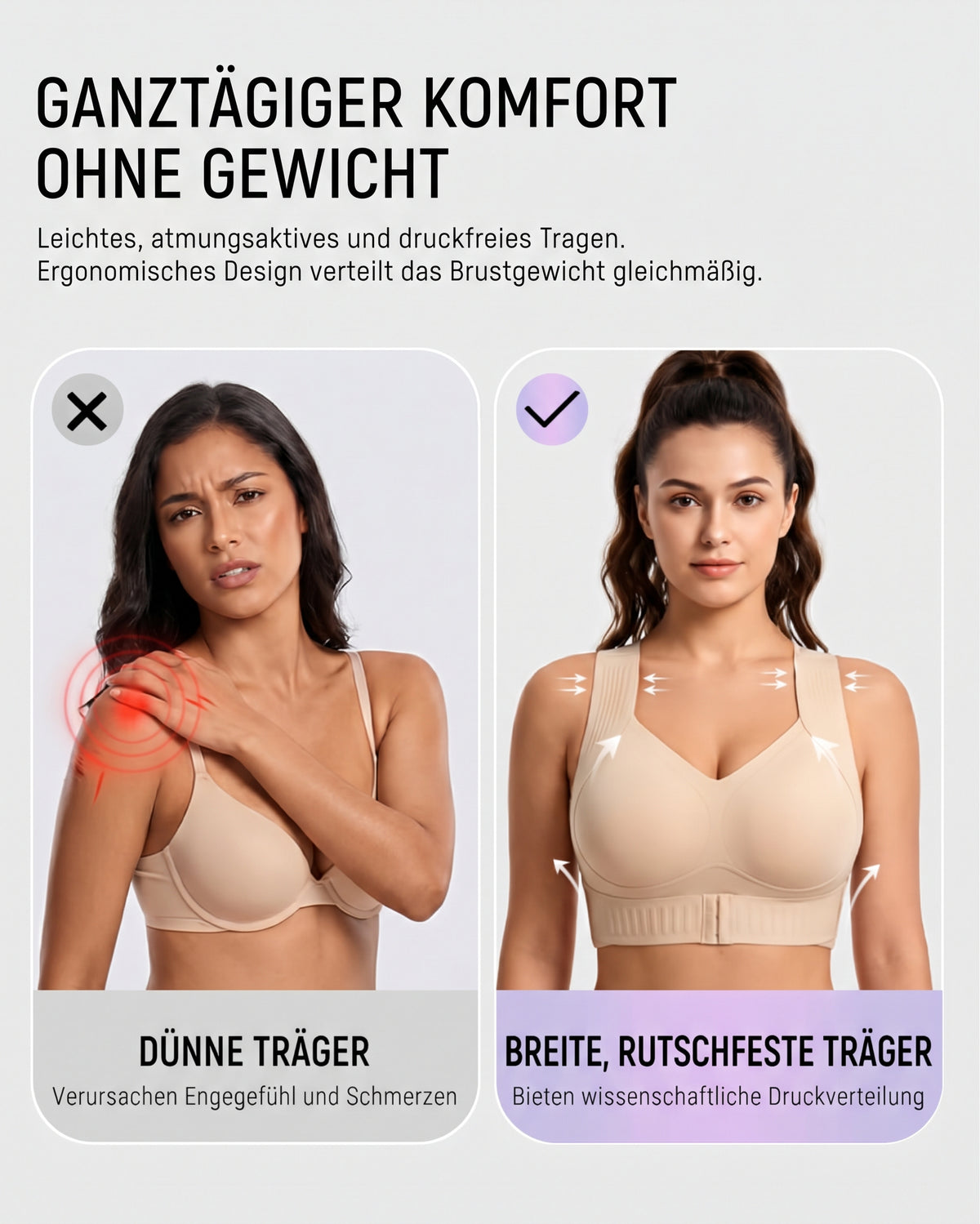 Nordspur | Kabelloser Sport-BH mit Haltungsunterstützung