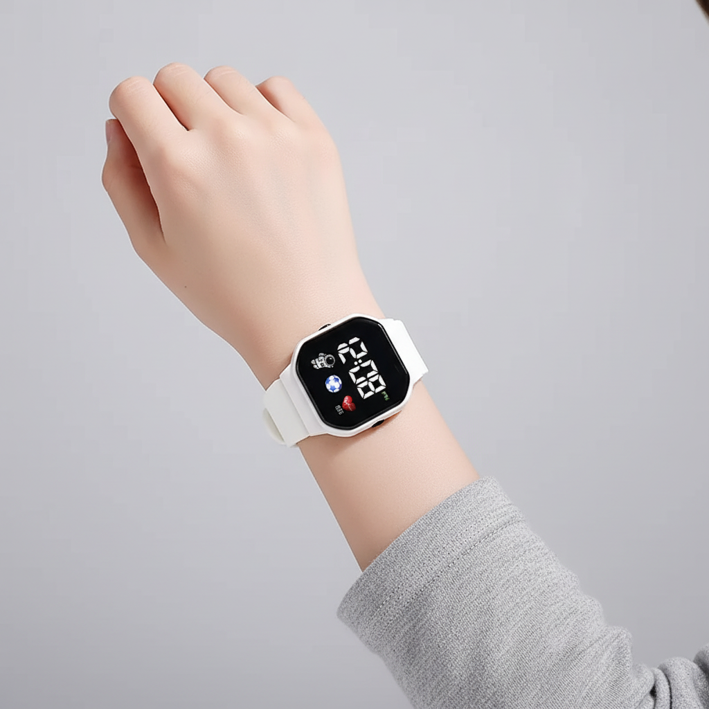 Digitale Kinderuhr LED Silikonarmband wasserdicht