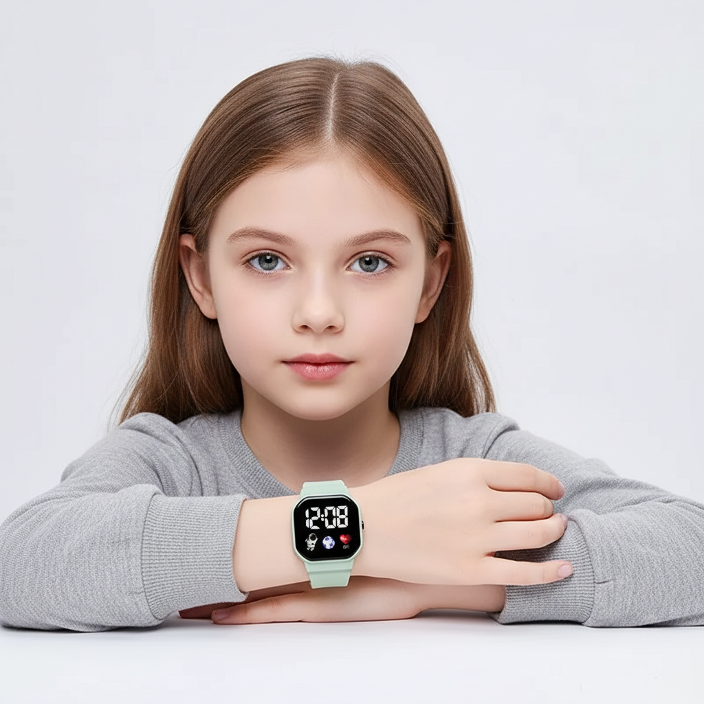 Digitale Kinderuhr LED Silikonarmband wasserdicht